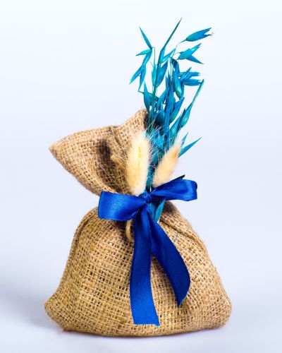 Wedding and baptism favors in burlap bags