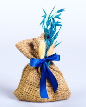 Wedding and baptism favors in burlap bags