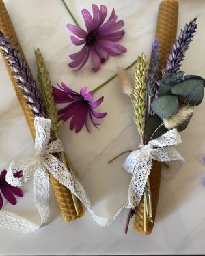 Χειροποίητη  Λαμπάδα -100% κερί μέλισσας