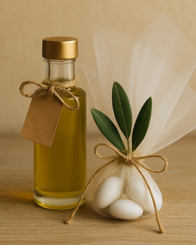 Μπομπονιέρα μπουκάλι με ελαιόλαδο ”