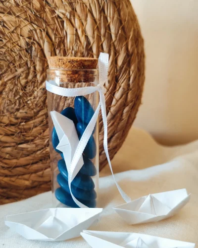 Μπομπονιέρα  σε γυάλινο βαζάκι ”