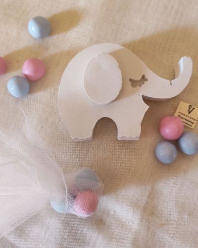 ” Χειροποίητη μπομπονιερα σε σχημα ελεφαντακι”