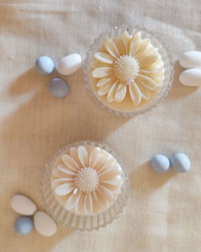 Χειροποίητη Μπομπονιέρα ” με σχημα μαργαρίτας